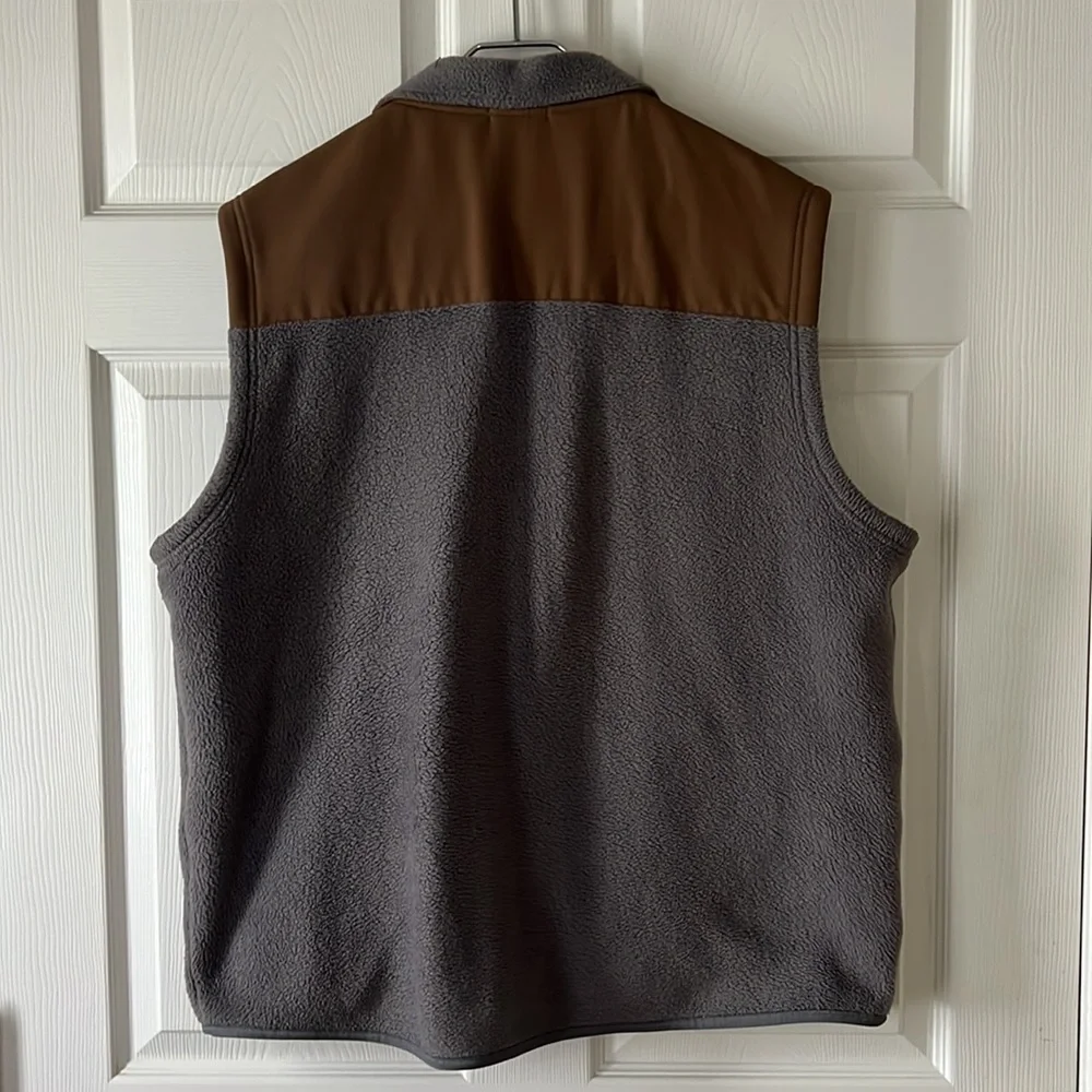 Toad&Co‎ Brickland Fleece Vest, Gray and Light Brown in Sz XL